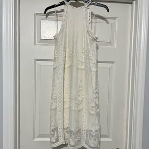 Francesca’s White Lace Engagement Dress
